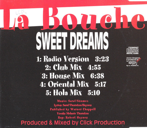 La Bouche : Sweet Dreams (Hola Hola Eh) (CD, Maxi)