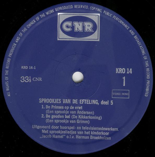 Various : Sprookjes Van De Efteling, Deel 5 (LP)