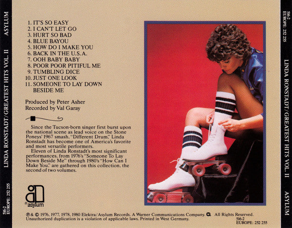 Linda Ronstadt : Greatest Hits Volume Two (CD, Comp, RE, Tar)