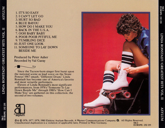 Linda Ronstadt : Greatest Hits Volume Two (CD, Comp, RE, Tar)