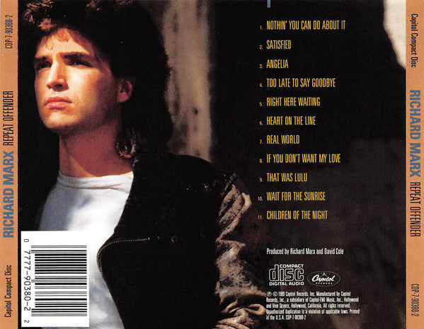 Richard Marx : Repeat Offender (CD, Album)