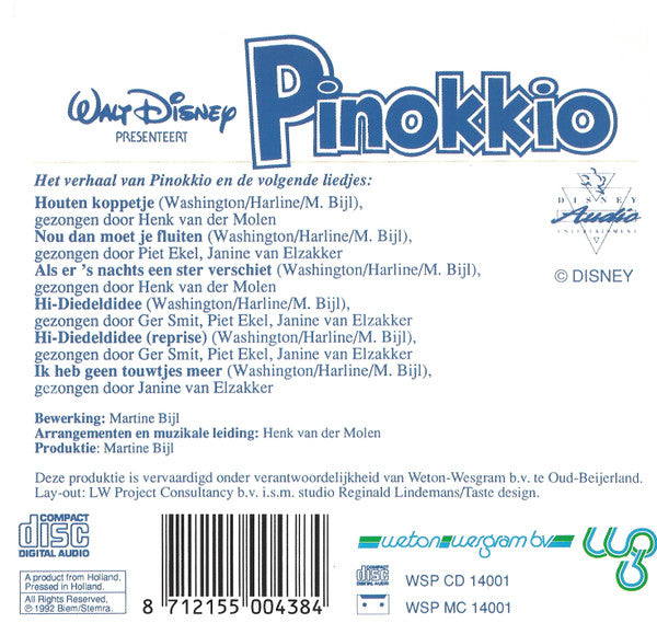 No Artist : Walt Disney Presenteert Pinokkio  (CD)