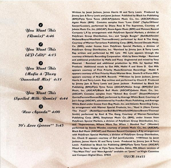 Janet Jackson : You Want This (CD, Maxi)