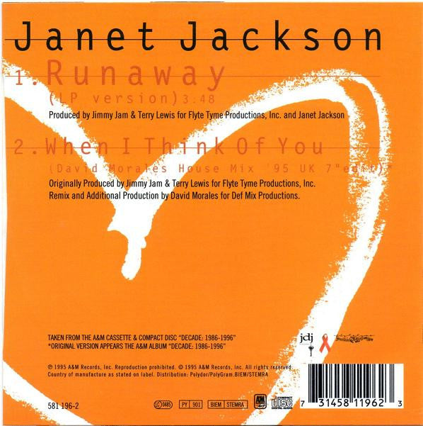 Janet Jackson : Runaway (CD, Single)