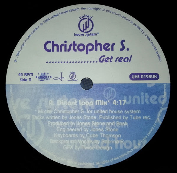 Christopher S. / Jones Stone : Get Real / Sweepin' On (12")