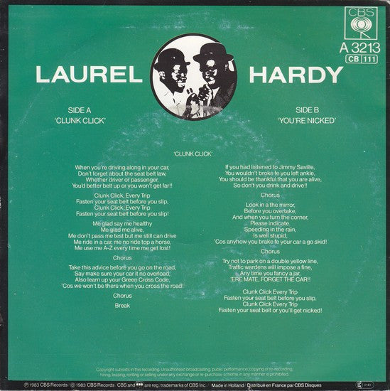 Laurel & Hardy (2) : Clunk Click (7", Single)