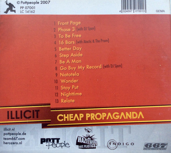 ILLICIT (2) : Cheap Propaganda (CD, Album)