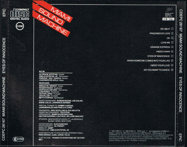 Miami Sound Machine : Eyes Of Innocence (CD, Album, RP, (CD)
