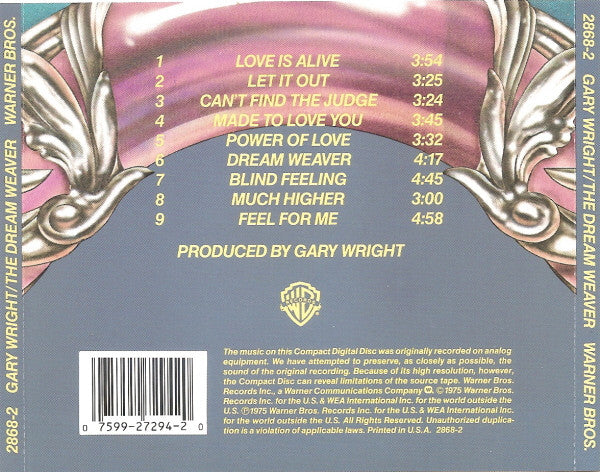 Gary Wright : The Dream Weaver (CD, Album, RE)