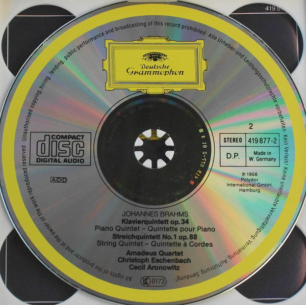 Johannes Brahms, Amadeus-Quartett, Cecil Aronowitz, William Pleeth, Christoph Eschenbach, Karl Leister : Quintette • Sextette (Opp. 18 • 34 • 36 • 88 • 111 • 115) (3xCD, Comp, RE)