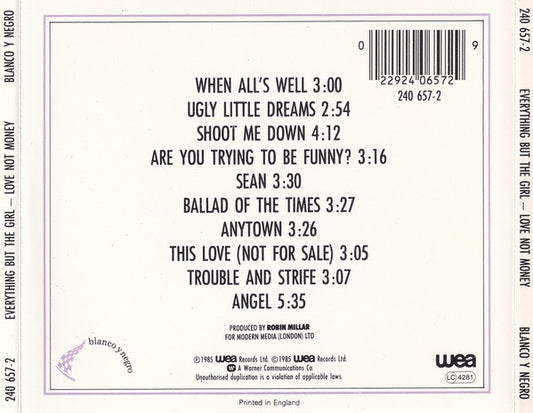 Everything But The Girl : Love Not Money (CD, Album)