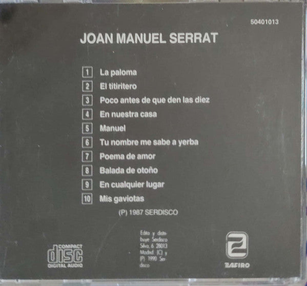 Joan Manuel Serrat : Joan Manuel Serrat (CD, Album)
