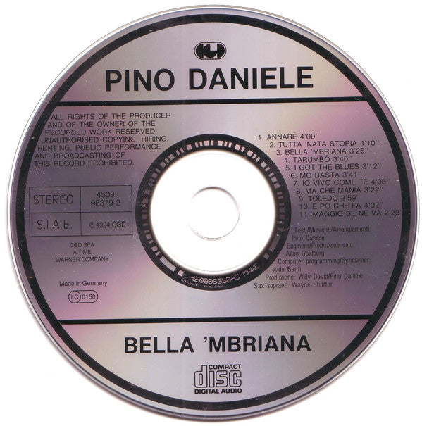 Pino Daniele : Bella 'Mbriana (CD, Album, RE)
