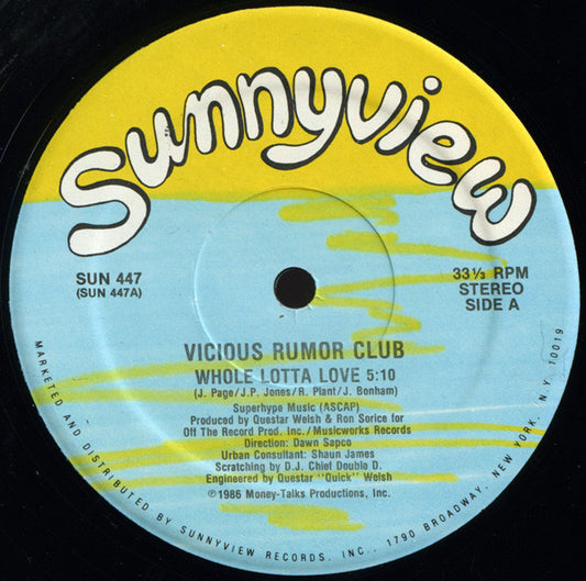Vicious Rumor Club : Whole Lotta Love (12")