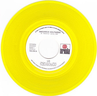 Lio : Amoureux Solitaires (7", Single, Yel)