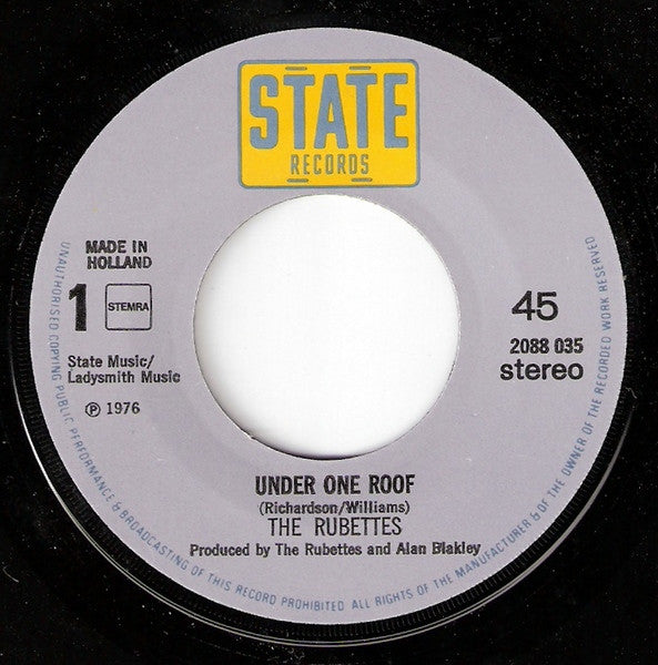 The Rubettes : Under One Roof (7", Single)