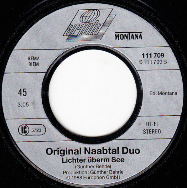 Original Naabtal Duo : Patrona Bavariae (7", Single)