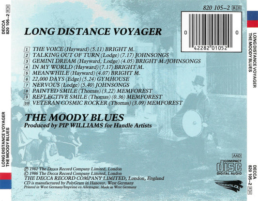 The Moody Blues : Long Distance Voyager (CD, Album, RE)