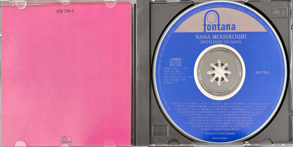 Nana Mouskouri : Spotlight On Nana Mouskouri (CD, Comp, RE)