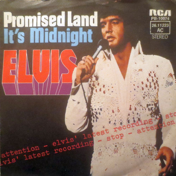 Elvis Presley : Promised Land / It's Midnight (7", Single)