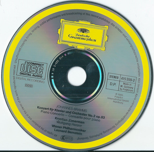 Johannes Brahms • Krystian Zimerman • Wiener Philharmoniker • Leonard Bernstein : Klavierkonzert No. 2 (CD)