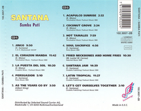 Santana : Samba Pati (2xCD, Album, Comp)