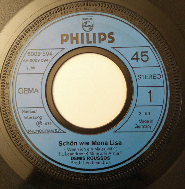 Demis Roussos : Schön Wie Mona Lisa (Wenn Ich Ein Maler Wär') (7", Single)