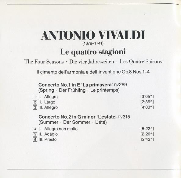 Antonio Vivaldi - Nigel Kennedy, English Chamber Orchestra : The Four Seasons = Le Quattro Stagioni = Die Vier Jahreszeiten = Les Quatre Saisons (CD, Album)