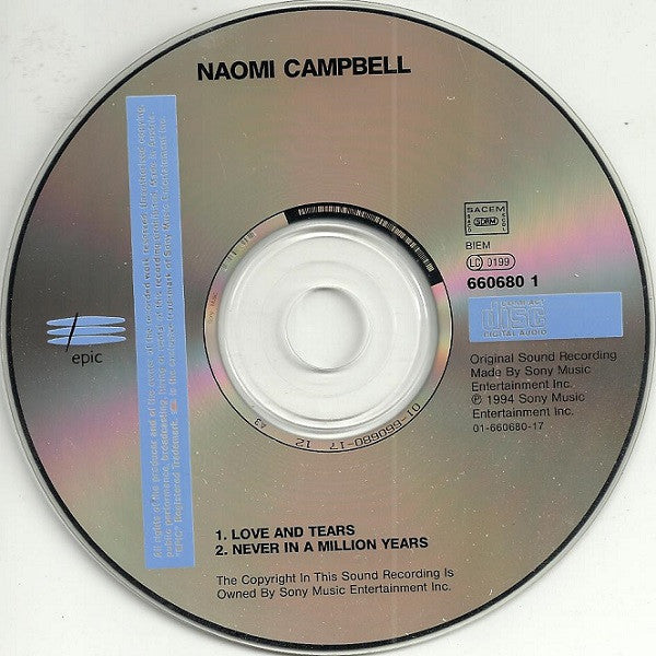 Naomi Campbell : Love And Tears (CD, Single, Car)