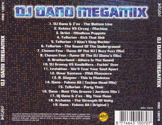 DJ Dano : Dano's Megamix (CD, Mixed)