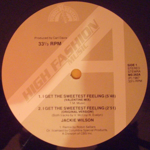 Jackie Wilson : I Get The Sweetest Feeling (12")