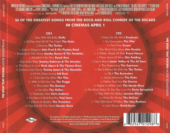 Various : The Boat That Rocked (Movie Soundtrack) (2xCD, Comp)