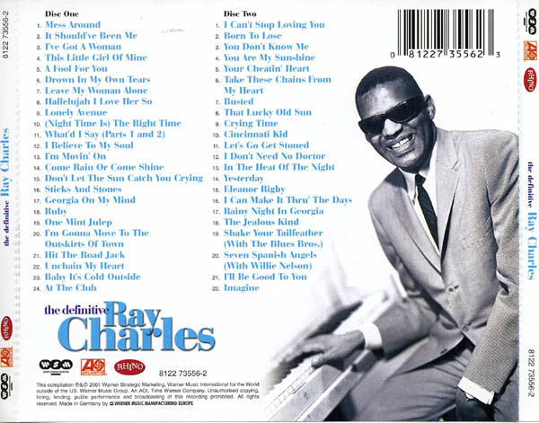 Ray Charles : The Definitive Ray Charles (2xCD, Comp, RM, Sli)