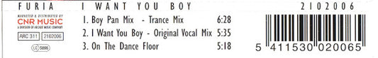 Furia : I Want You Boy (CD, Maxi)