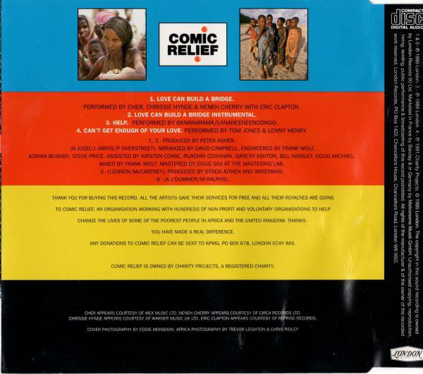 Cher, Chrissie Hynde & Neneh Cherry With Eric Clapton : Love Can Build A Bridge (CD, Single)