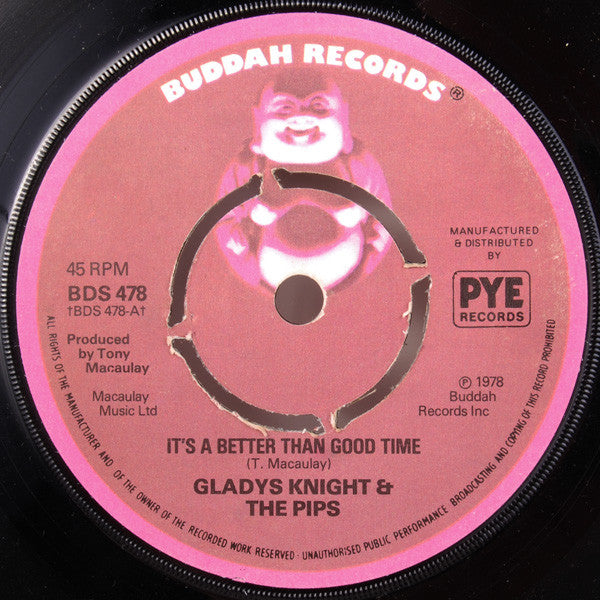 Gladys Knight And The Pips : It's A Better Than Good Time (7", Kno)