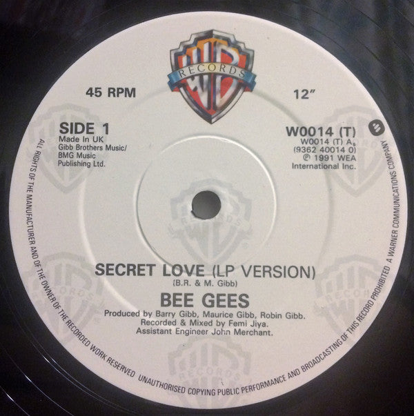 Bee Gees : Secret Love (12", Single)