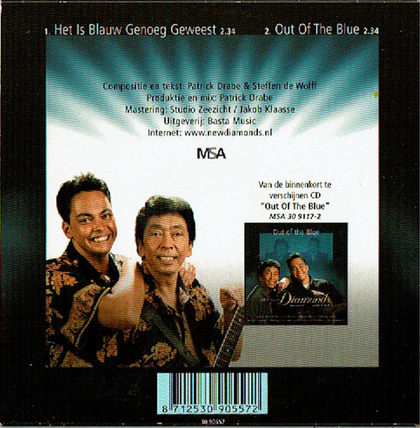 The New Diamonds : Het Is Blauw Genoeg Geweest (CD, Single)