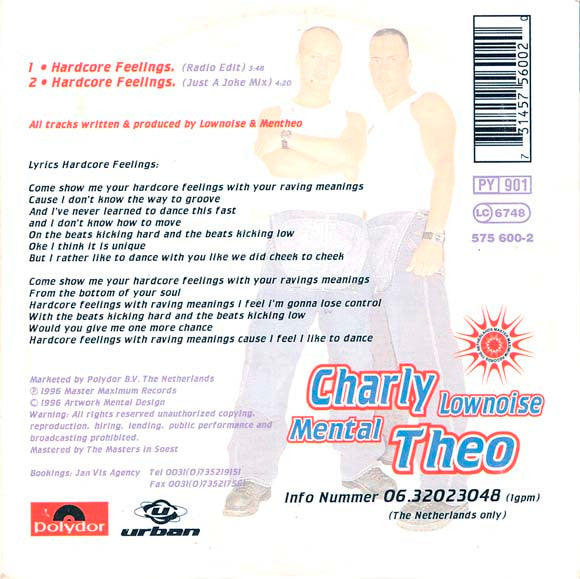 Charly Lownoise & Mental Theo : Hardcore Feelings (CD, Single, Car)