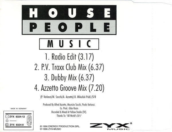 House People (2) : Music (CD, Maxi)