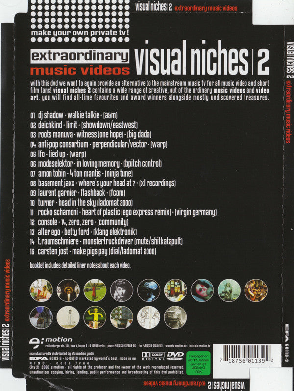 Various : Visual Niches 2 - Extraordinary Music Videos (DVD-V, NTSC)
