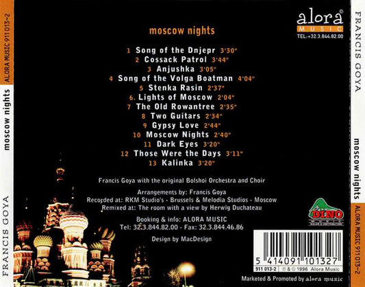 Francis Goya : Moscow Nights (CD, Album, Mixed)