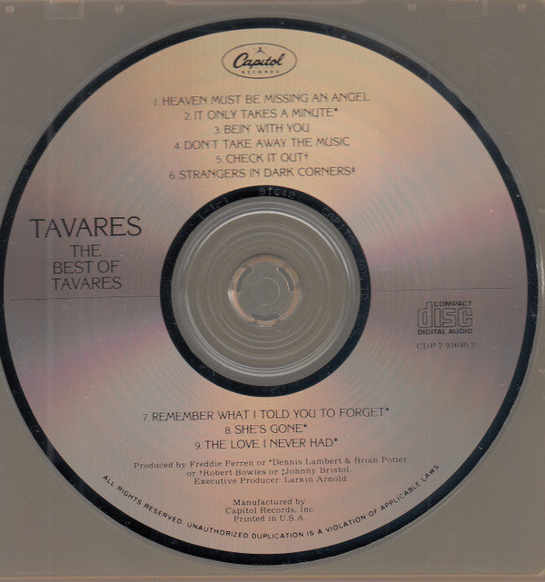 Tavares : The Best Of Tavares (CD, Comp, RE, RM)