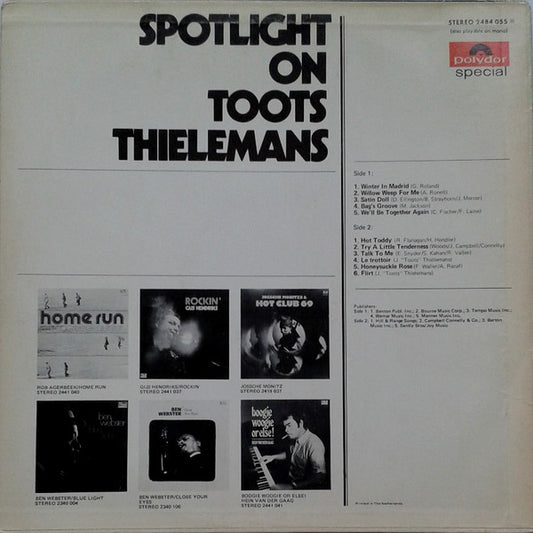 Toots Thielemans : Spotlight On Toots Thielemans (LP, Album, RE)