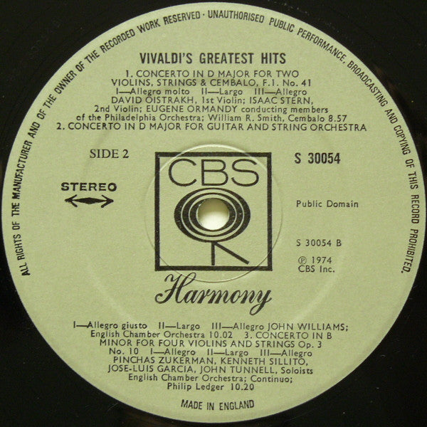 Antonio Vivaldi : Greatest Hits (LP, Comp)