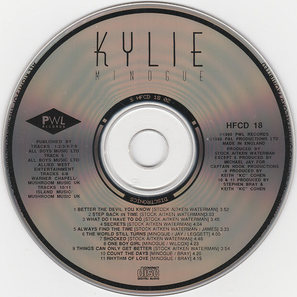 Kylie Minogue : Rhythm Of Love (CD, Album)