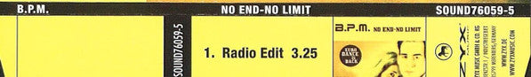 B.P.M. (4) : No End-No Limit (CD, Promo)