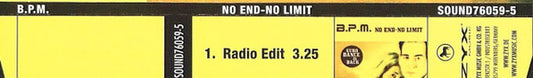 B.P.M. (4) : No End-No Limit (CD, Promo)