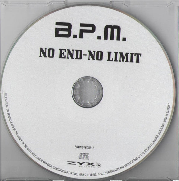 B.P.M. (4) : No End-No Limit (CD, Promo)