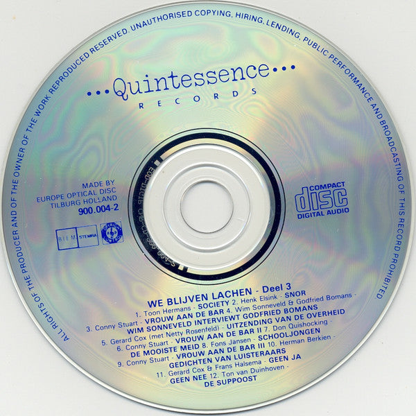 Various : We Blijven Lachen 3 (CD, Comp)